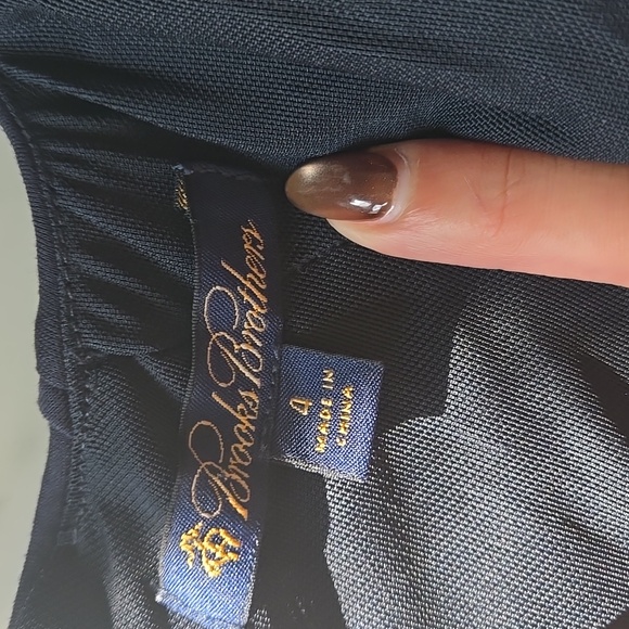 Brooks Brothers Classic Navy Sheath Dress Tailored Timeless Workwear - Picture 7 of 10